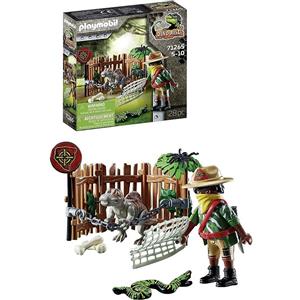 PLAYMOBIL Dino Rise 71265 Spinosauro Cucciolo in Gabbia - Giocattolo per Bambini dai 5 Anni