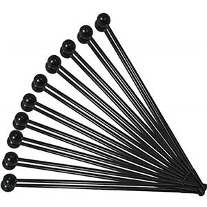 A-Star Fruste in plastica dura con manico in plastica sicura per carillon, metallofono, glockenspiel, xilofono - 10 paia