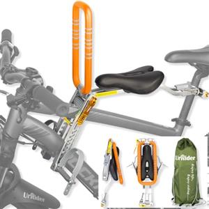 UrRider Nuovo aggiornamento Seggiolino Bici per Bambini, Pieghevole, Portatile, portabiciclette per Bambini con Montaggio Anteriore/Adatto a Mountain Bike, Bici da Donna e Bici Pieghevoli