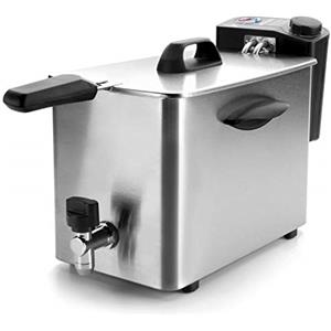 Lacor 69134- Friggitrice elettrica 4 lt 2500 W con rubinetto