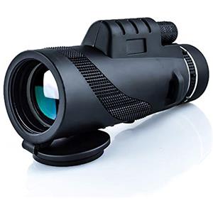 WANGQI Telescopio monoculare BAK4 80 X 100 ottico Zoom HD High Power Light Level Visione notturna Len Telescopio monoculare for osservazione degli uccelli, campeggio, viaggi
