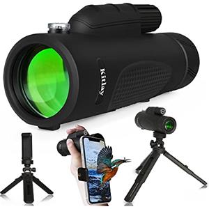 Kitlay Telescopio Professionale 20x50 HD,Telescopio Monoculare per Bambini Adulti con Adattatore per Smartphone,Treppiede Aggiornato,Zoom Compatto Monocolo per Birdwatching Escursionismo Caccia
