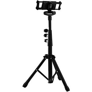 Nicfaky Treppiede portatile telescopico regolabile in metallo treppiede per 4.7-12.9 pollici/telefono cellulare altezza: 55-145cm