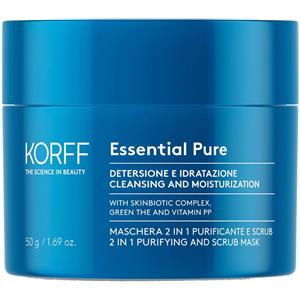 Korff Essential Pure Maschera 2 in 1 Purificante e Scrub per Pelli Normali e Miste - 50 ml