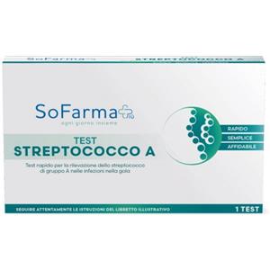 SoFarma Test Autodiagnostico Streptococco A - Rilevazione Rapida Infezione Gola - 1 Pezzo