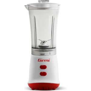 Girmi FR02 Frullatore, 350 W, 2 velocità, Pulse, Capacità 0,6 Litri, Lame Inox, Tappo dosatore, Beccuccio, Plastica, Bianco