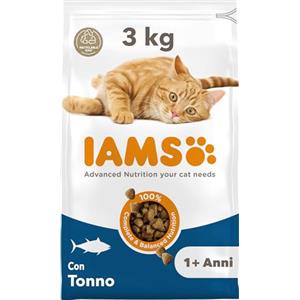 IAMS Cibo secco per gatti da 1-6 anni con tonno, 3 kg | Crocchette per gatti | Alimento secco completo e bilanciato |Con Omega-3 e Omega-6 per pelle sana e pelo lucido