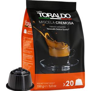 CAFFÈ TORALDO - CREMOSA - 20 CAPSULE COMPATIBILI DOLCE GUSTO da 7.5g