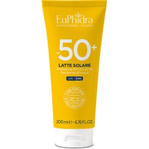 Euphidra Kaleido Latte Solare SPF50 200ml - Protezione Alta, Resistente all'Acqua, Texture Leggera