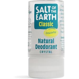 Salt of the Earth, Deodorante Naturale in Cristallo, Classico, Inodore, Senza Profumo - Vegano, Protezione a Lunga Durata, Approvato da Leaping Bunny - 90g