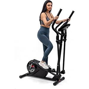 TechFit Cross Trainer, Cyclette Ellittica per la casa, la perdita di peso Macchina per Cardio ed Esercizi di Fitness, Dispositivo di Resistenza Magnetica adatta per spazi interni