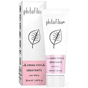 Phitofilos Crema Viso Idratante 50ml - Idratante Leggero e Illuminante per Pelle Normale e Mista con Mela, Avena, Cetriolo e Ananas
