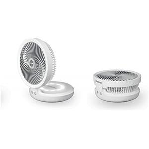 MACOM Enjoy & Relax 990 Compact Cordless Fan Ventilatore da tavolo ricaricabile USB, diametro da 19 cm, bianco