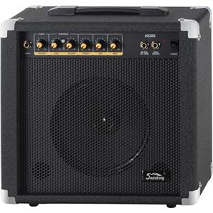 Soundking AK20-G Amplificatore Chitarra 60W, Equalizzatore 3 bande, Speaker 8, 2 canali, uscita cuffie, connessione altoparlante, ideale per principianti con angoli protettivi robusti.