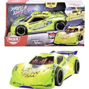 Dickie Toys Speed Tronic Light Racer 20 cm - Auto a frizione con luci e suoni per bambini 3 anni