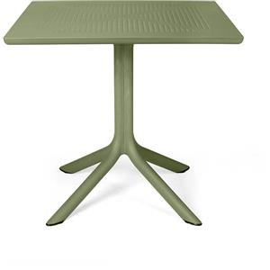 Nardi Tavolo Clip 80 - Tavolo da Giardino in Polipropilene Fiberglass con Gamba Centrale e Piano DurelTOP