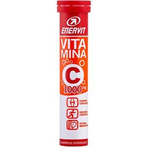Enervit Vitamina C 1000 mg - 20 Compresse Effervescenti Gusto Arancia per il Sistema Immunitario
