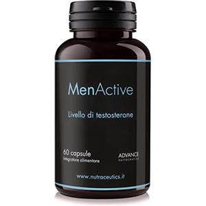 ADVANCE nutraceutics MenActive ADVANCE - livello di testosterone | integratore alimentare complesso | 8 sostanze attive | 60 capsule
