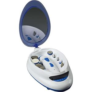 Medicura ARDES | ARM288 Set Manicure-Pedicure Elettrico Fresa Lima Unghie Professionale Kit Unghie Completo, Specchio Orientabile 360°, Asciuga Smalto Elettrico, Ideale Per Uso Casa Viaggio O Idea Regalo