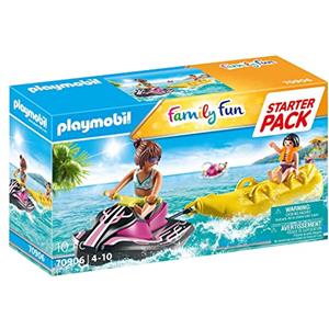 PLAYMOBIL Family Fun 70906 Starter Pack Moto d'Acqua con Banana Boat e Galleggiante - Giocattoli per Bambini dai 4 Anni