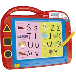 Clementoni Sapientino - Lavagna Magnetica, Gioco Educativo per Bambini 3-5 Anni, Lavagnetta Cancellabile per Imparare a Scrivere con Stencil e Stampini, Lingua Italiana, 12037