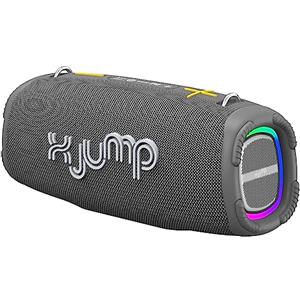 X JUMP XJ 200 Cassa Wireless Portatile Amplificata 90W, Alte Prestazioni, con Funzione TWS, USB, AUX-IN, Microfono Incorporato, Speaker Wireless Resistente all'Acqua Waterproof IPX5, Grigio