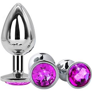 Qncuivaa GEA2-Viola Prodotti Divertenti In Acciaio Inossidabile In 3 Misure Ṕlūg Ḁnàli Ḁnàlé Ḅūṱṱ Ṕlūg Pîccólo Dilàtâtore Ânâls Dónna Ḁmǎl Ṕļūgs Plây Ṕlūg Ânâlṕlūg Tóy