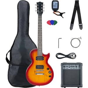 McGrey Rockit Chitarra elettrica Single Cut Orange Burst - set completo