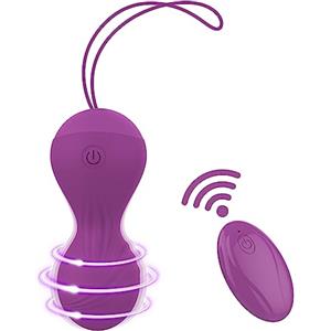 Qoosea Vibratore Telecomando Distanza, Vibratori Donna con 10 Modalità di Vibrazione Regolabili, Allenamento per Pavimenti Pelvici, Giocattolo Erotico,Vibratore Impermeabile USB per Donne