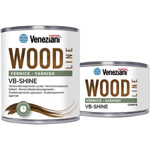Veneziani Vernice Bicomponente Wood Line Brillante 0,75 l - Impregnante e Protettivo per Legno