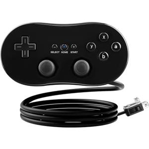 OSTENT Controllore Classico Cablato Gamepad Joystick per Console Nintendo Wii Remote Videogioco Colore Nero
