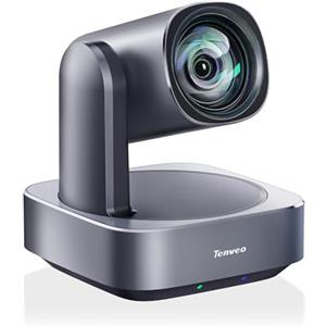 Tenveo Telecamera PTZ 4K AI Auto-Tracking 12X Zoom Ottico USB3.0/HDMI/RJ45/PoE IP PTZ Camera per Chiesa Live Streaming Videoconferenze E-learning Eventi Spettacolisu Zoom/Teams/YouTube/OBS (VL12U)