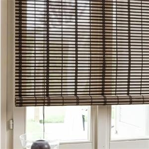 AlmaStore Tapparella Avvolgibile in bamboo a rullo | In listelli di bambù | Tenda da sole oscurante | 100x160-120X250-150x300-200X300 cm (100x160 cm, Marrone Scuro)