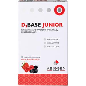 d3 base D3Base Junior Vitamina D3 Frutti di Bosco 30 Caramelle