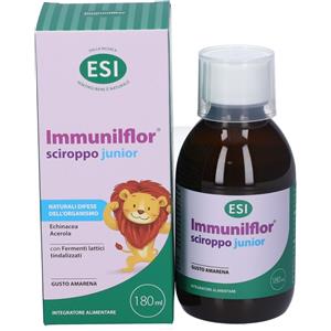 ESI Immunilflor Sciroppo Junior 180 ml - Integratore per Difese Immunitarie con Echinacea, Acerola e Miele di Manuka, Gusto Amarena