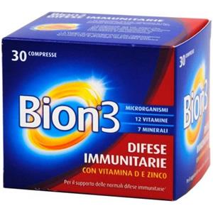 bion 3 Bion3 Difese Immunitarie Con Vitamina D e Zinco 30 Compresse