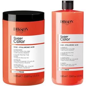 DIKSON Kit Super Color - Shampoo 1000ml, Maschera 1000ml - DiksoPrime: Shampoo e Balsamo per Capelli Colorati, Disintossicante e Idratante