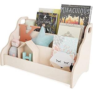 MAMOI® Libreria verticale per bambini, porta libri in legno, scaffale libreria per cameretta, mobile bambini design moderno