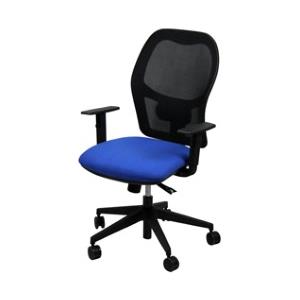 Unisit Seduta Operativa Hubble HUHU - Ergonomica con Braccioli Regolabili, Schienale in Rete e Rivestimento Eco Blu