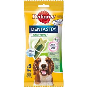 Pedigree Dentastix Fresh Medium - Snack Igiene Orale per Cani (5pz) con Tripla Azione, Eucalipto e Tè Verde