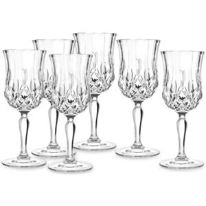RCR Cristalleria Italiana Opera - Set di 6 Calici da Vino in Cristallo Luxion da 16 cl, Lavabili in Lavastoviglie
