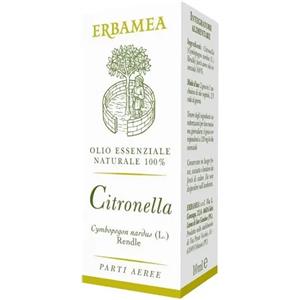 ERBAMEA Srl Citronella Olio Essenziale 10 ml - Repellente Naturale per Zanzare e Insetti