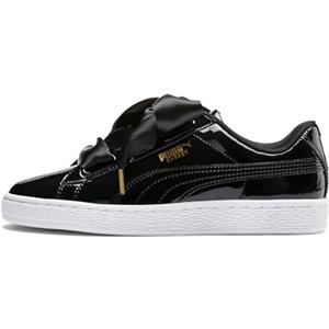 PUMA Basket Heart Patent Wn's, Scarpe da Ginnastica Donna, Nero (Puma Black-Puma Black), 36 EU
