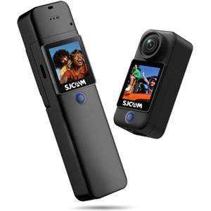 SJCAM C300 Action Cam 4K30fps, Schermo Touchscreen Duale 1,33'', Camera Sportiva, Camera da Casco 20MP, Fotocamera Subacquea 6-axis EIS, Impermeabile fino a 30m con Batteria Dual 2800+1000mAh