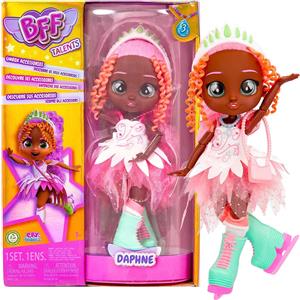 IMC Toys BFF BY CRY BABIES S3 Daphne - Bambola Fashion con lunghi Capelli, vestiti in tessuto e 9 accessori, adatta per bambini dai 3 anni