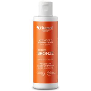 Vitamol Active Bronze Attivatore abbronzante viso e corpo Idratante Protettivo dai raggi UVA e UVB Accelera l'abbronzatura con Olio di Carota