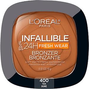 L'Oréal Paris Infaillible Matte Bronzer 400 Tan - Terra Abbronzante in Polvere Waterproof e a Lunga Tenuta