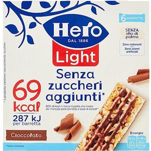 CAIYA Hero Light Barretta ai Cereali con Cioccolato a Latte Senza Zuccheri Aggiunti 120g