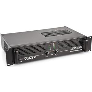 Vonyx VXA-2000 Amplificatore Professionale 2 Canali 2000W con Display LCD e Montaggio Rack