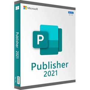 Microsoft Publisher 2021 - Software di pubblicazione per Windows con licenze digitali ESD e reinstallazione illimitata